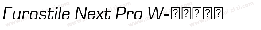 Eurostile Next Pro W字体转换